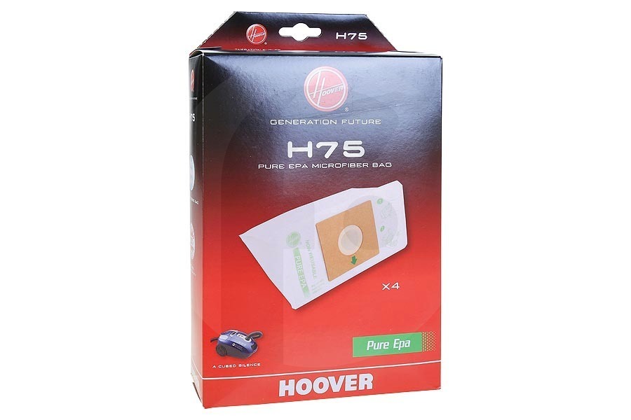 Hoover Aspirapolvere Hoover H75 Pure Epa sacchetti per aspirapolvere (sacchetti di polvere) 4 pezzi per, tra gli altri, Diva aspirapolvere 35601663 adatto a tra cui Un silenzio al cubo, potenza ottimale, spazio di tuono