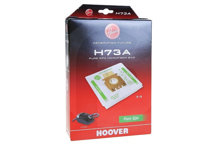 Hoover Aspirapolvere Hoover sacchetti aspirapolvere (sacchetti per la polvere) 4 pezzi H73A aspirapolvere 35601738 adatto a tra cui Athos, Athos senza fili