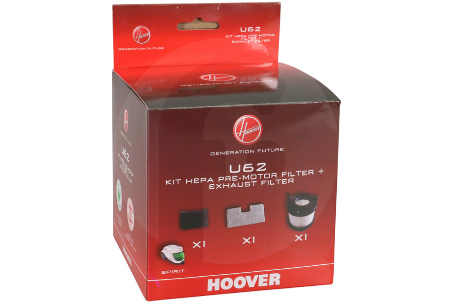 Hoover Aspirapolvere Hoover Filtro HEPA e di scarico per aspirapolvere U62, 35601182