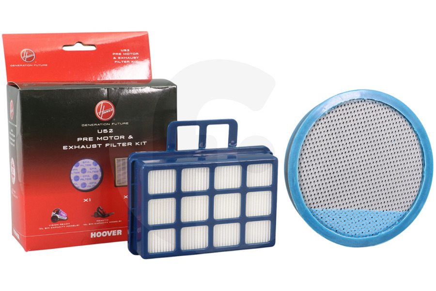 Hoover Aspiradora Hoover U52 Juego de filtros para aspiradora 35601650 apto para entre otros BF70VS01, RC81RC16