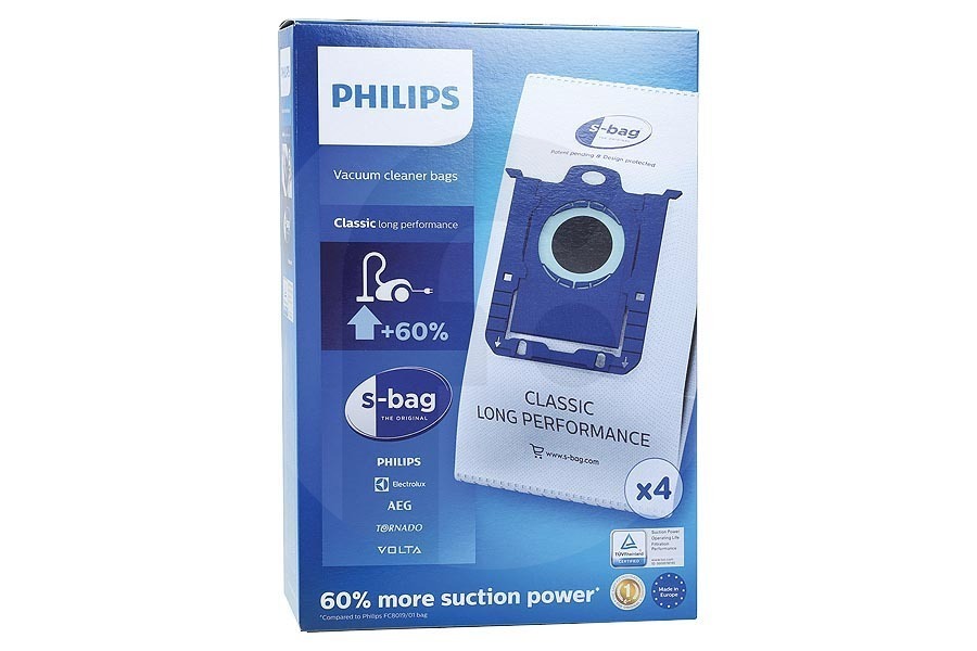 Panasonic Aspiradora Philips S-Bag Classic Bolsas Aspiradora FC8021/03 apto para entre otros S-BAG 8500-8599 HR-FC9006