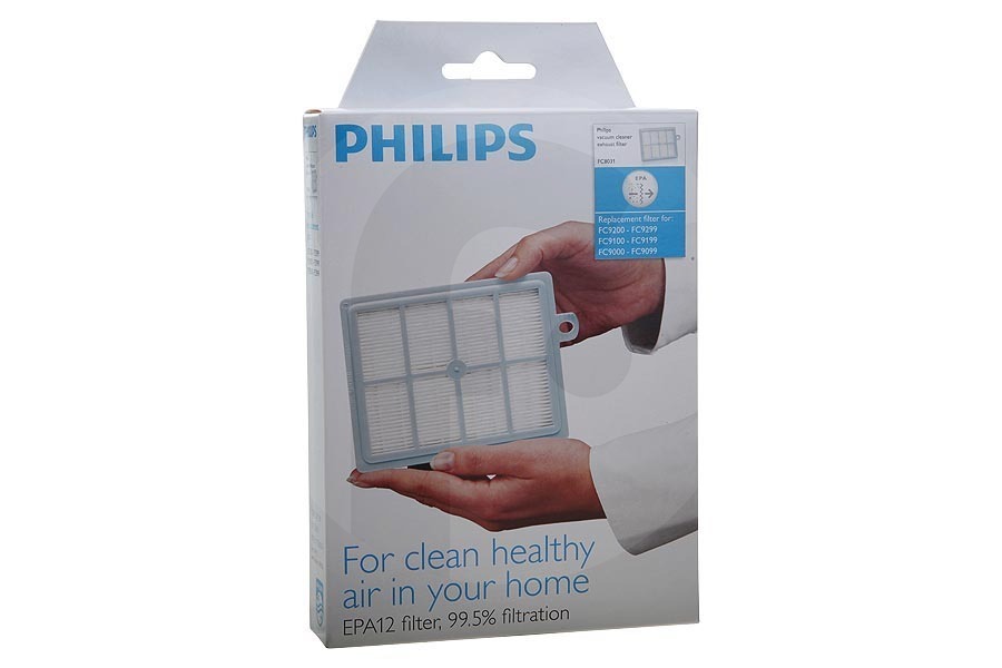 Philips Staubsauger Philips HEPA-Filter (Allergie) type 12 Abluftfilter blau Staubsauger FC8031/00