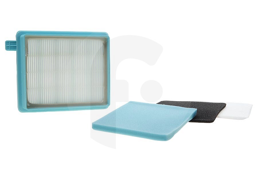 Alternative Staubsauger HEPA Filter (Allergie) für Philips hellblau 146x126x35mm Staubsauger 432200493801