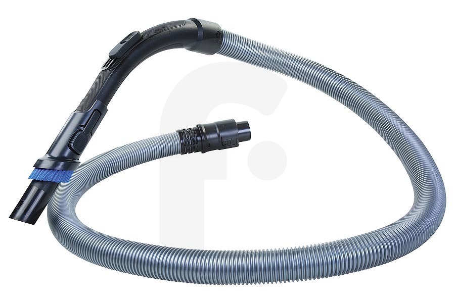 Philips Aspiradora Philips manguera de aspiradora (tubo flexible) completa con empuñadura de pistola (mango), pieza de conexión (prensaestopas) y cepillo de penacho plata negro aspiradora 432200427091 apto para entre otros FC8630, FC8670, FC9520