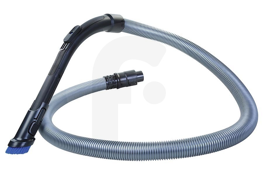 Philips Staubsauger Philips Staubsaugerschlauch (Schlauch) komplett mit Pistolengriff (Handgriff), Verbindungsstück (Steckverschraubung) und Federbürste Silber schwarz Staubsauger 432200427091