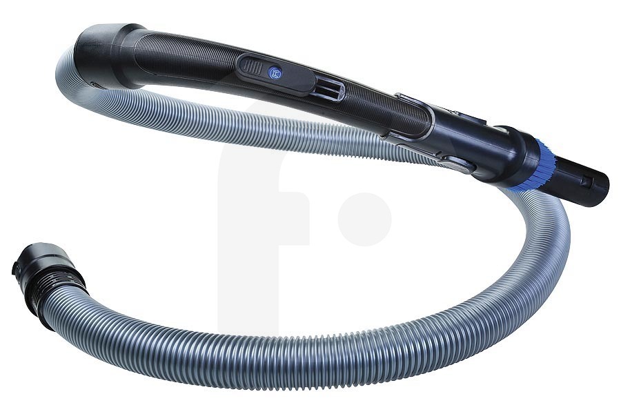 Philips Staubsauger Philips Staubsaugerschlauch (Schlauch) komplett mit Pistolengriff (Handgriff), Verbindungsstück (Steckverschraubung) und Federbürste Silber schwarz Staubsauger 432200427091