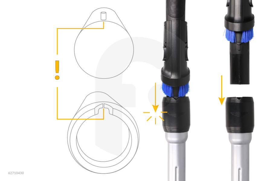 Philips Staubsauger Philips Staubsaugerschlauch (Schlauch) 1,8m inkl. Griff Staubsauger 996510078138, CP0619/01