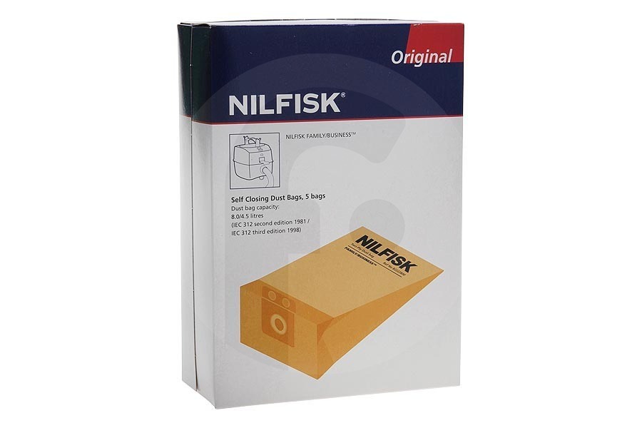 Nilfisk Aspiradora Bolsa para aspiradora Nilfisk 82367805 Aspiradora apto para entre otros Familia / Empresas CDF2040