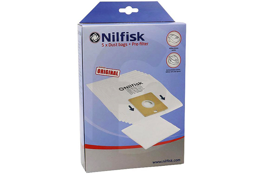 Nilfisk Aspiradora Nilfisk GM100 Bolsas Aspiradora 30050002 apto para entre otros Acción y series Astral, Bravo