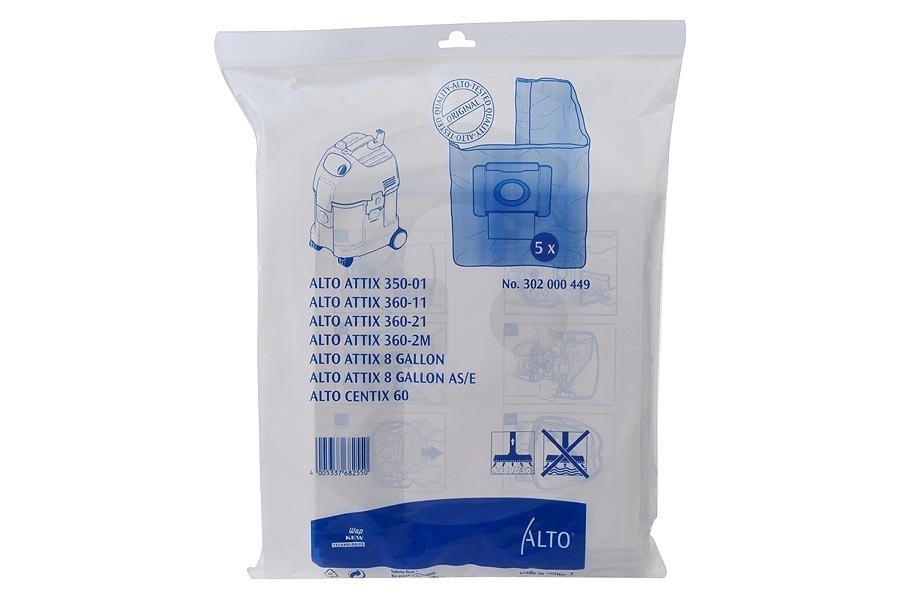Nilfisk Aspiradora Nilfisk Attix 3 Bolsas Aspiradora 302000449 apto para entre otros Alto Attix 350-01, 360-11