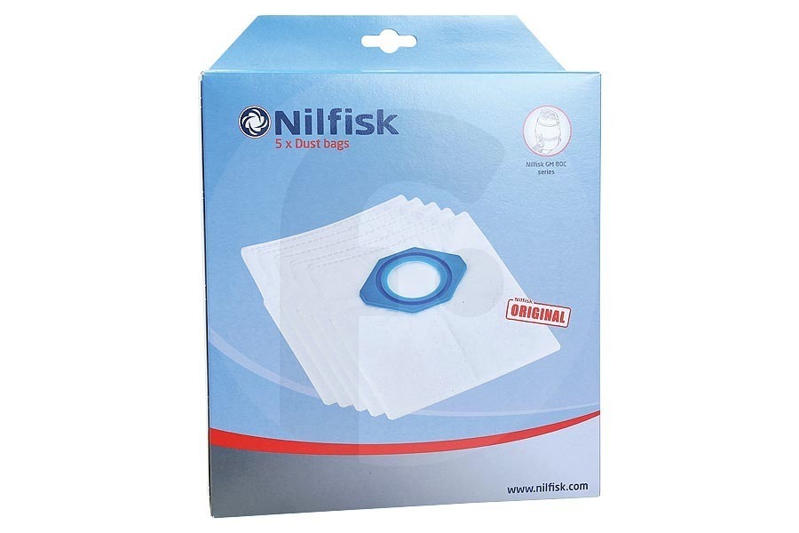 Nilfisk Aspiradora Las bolsas de aspiradora Nilfisk GM80C 107418500 apto para entre otros Serie GM80C