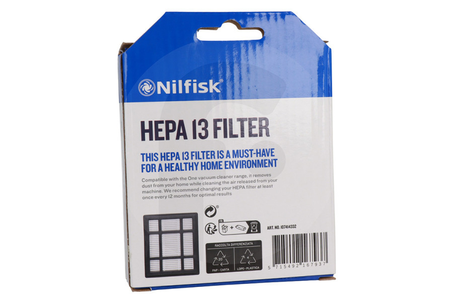 Nilfisk Aspirapolvere Nilfisk HEPA filtro per aspirapolvere 107414332 107414332