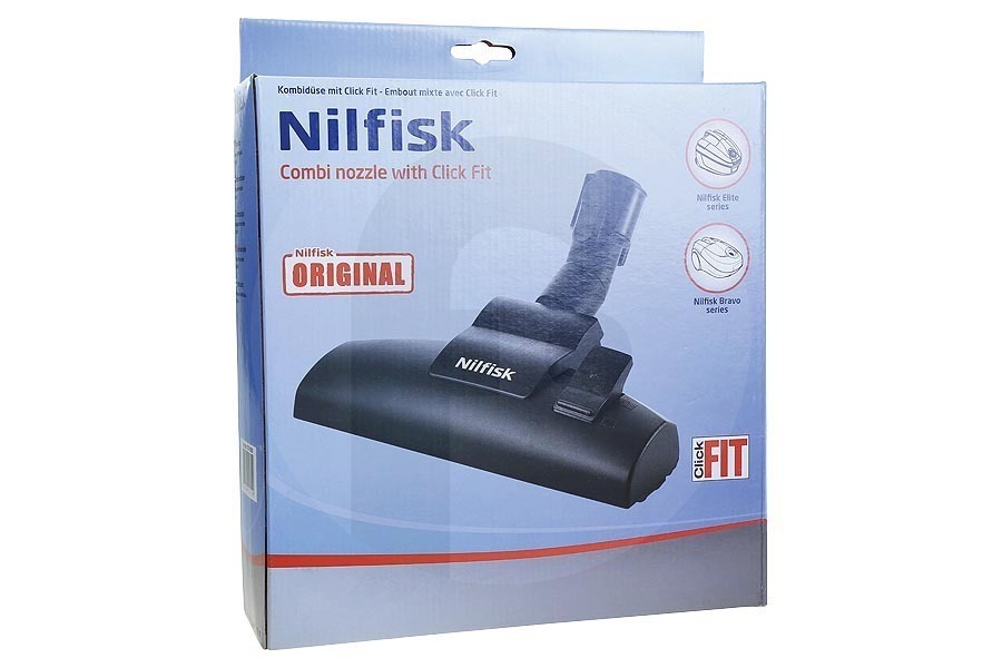 Nilfisk Aspiradora Nilfisk cepillo combinado (cepillo de aspiración, boquilla combinada, boquilla de aspiración) incl. rueda ø 32mm negro aspiradora 107413006