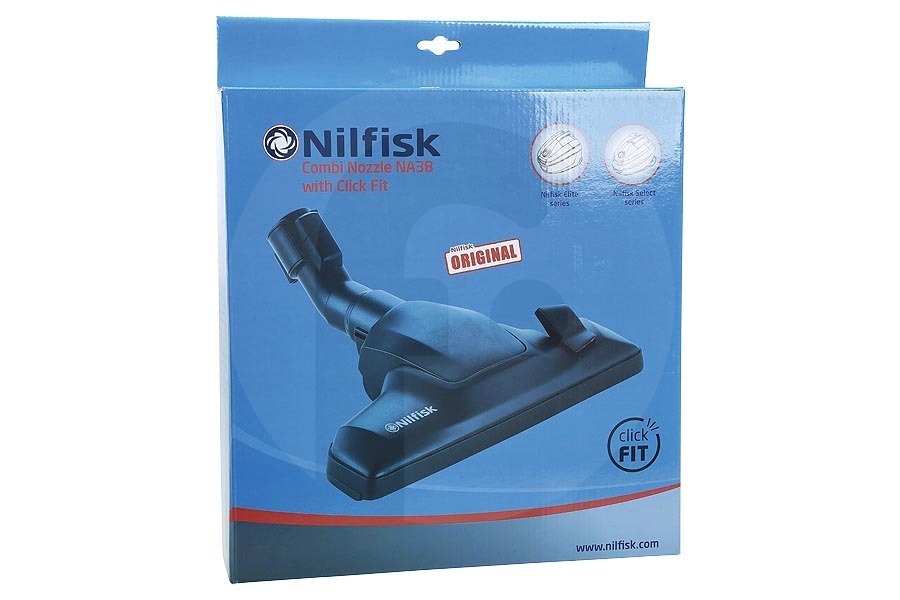 Nilfisk Aspirapolvere Nilfisk NA38 spazzola combinata (spazzola di aspirazione, bocchetta combinata, spazzola per pavimenti) incl. ruota ø 32mm nero aspirapolvere 128389014