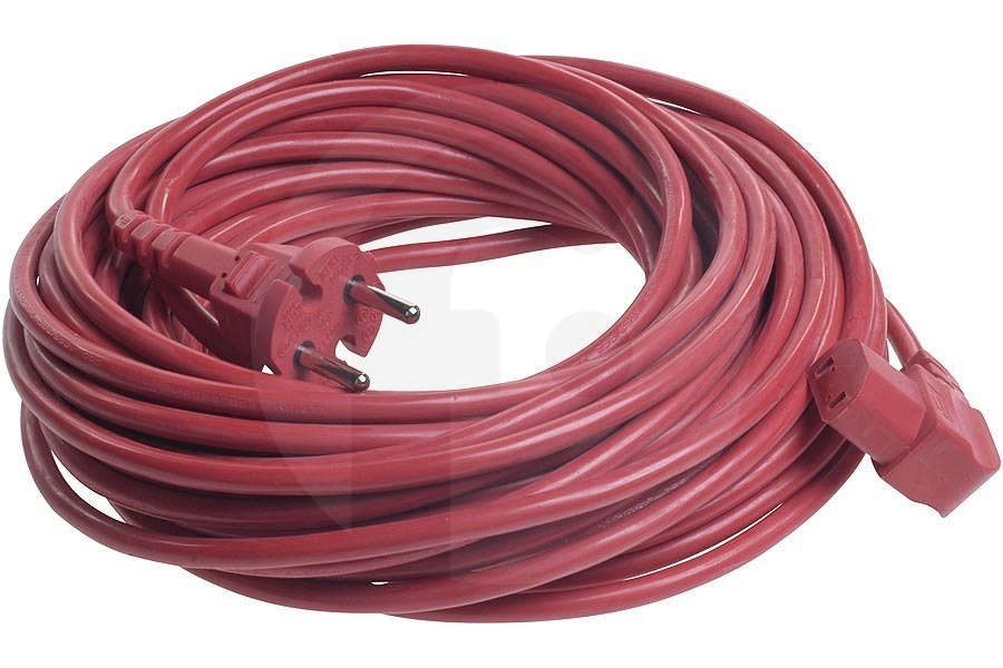 Nilfisk Aspiradora Cable de alimentación (15 metros- clavijas rectas) aspiradora 1408434500 apto para entre otros GDP200D BUSINESS PLUS