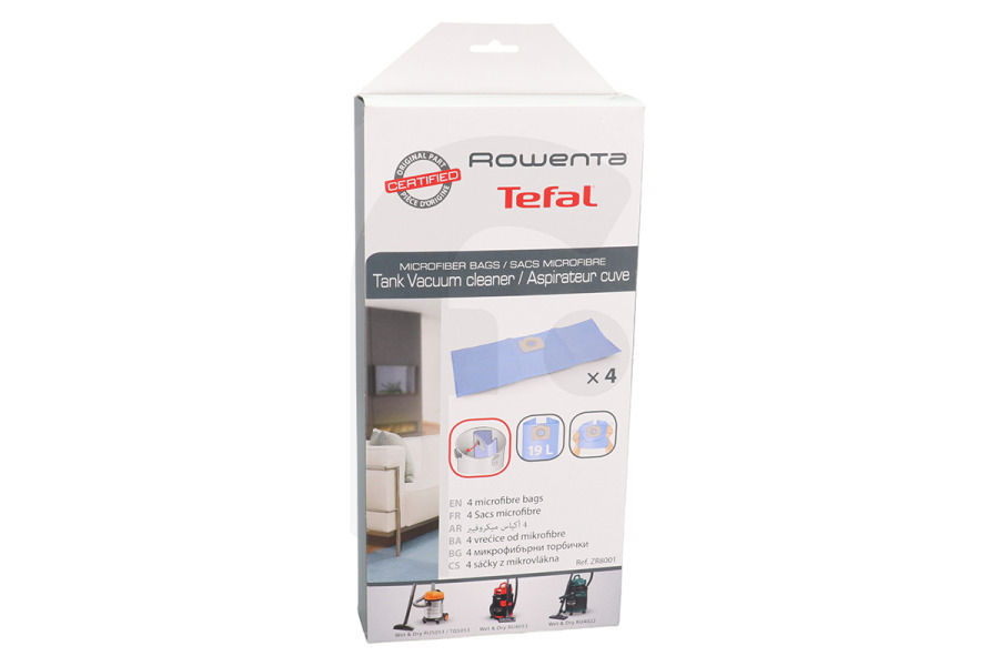 Rowenta Aspiradora Rowenta ZR8001 Bolsa de aspiradora Aspiradora apto para entre otros RU5053, TQ5053, RU4053, RU4022