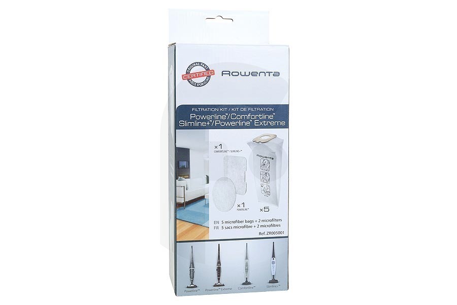 Rowenta Aspiradora Rowenta ZR005001 Bolsas Aspiradora apto para entre otros Powerline, Comfortline
