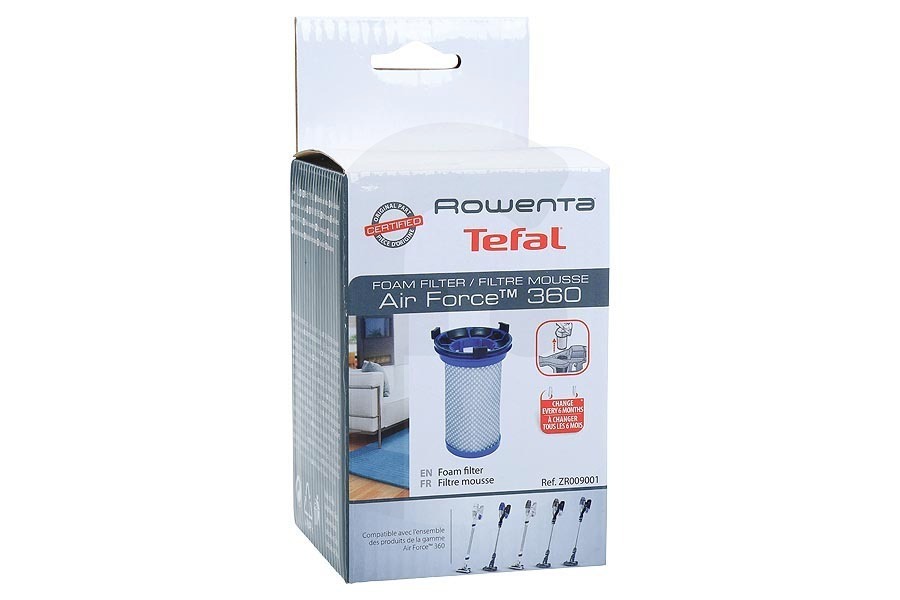 Rowenta Aspiradora Filtro de espuma para aspiradora ZR009001
