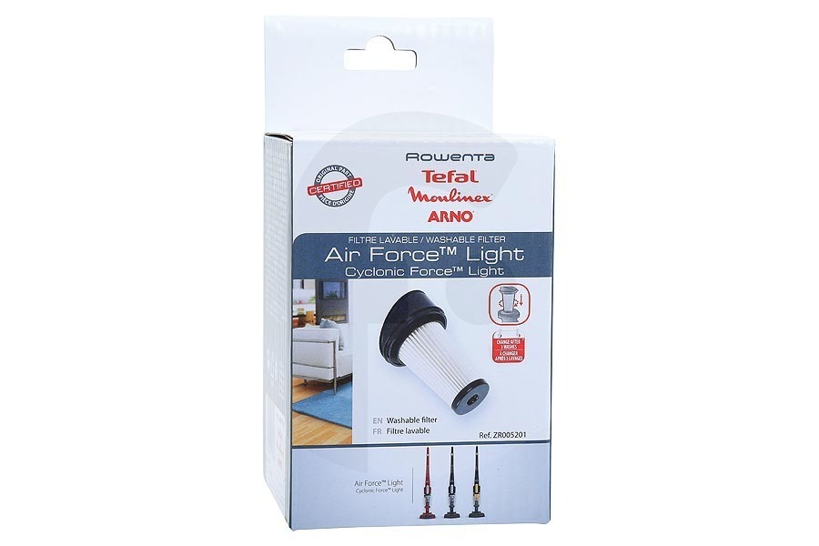 Rowenta Aspirapolvere Rowenta / Tefal / Moulinex / Arno filtro a cartuccia (conico) Air Force Light / Cyclone Force Light lavabile aspirapolvere ZR005201, ZR-005201