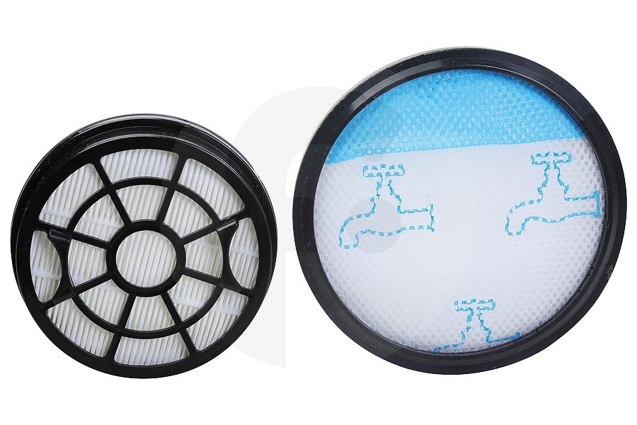 Rowenta Aspiradora Kit sistema de filtrado con 2 filtros y junta para Rowenta y otros aspiradora ZR904301 apto para entre otros Ciclón de potencia veloz