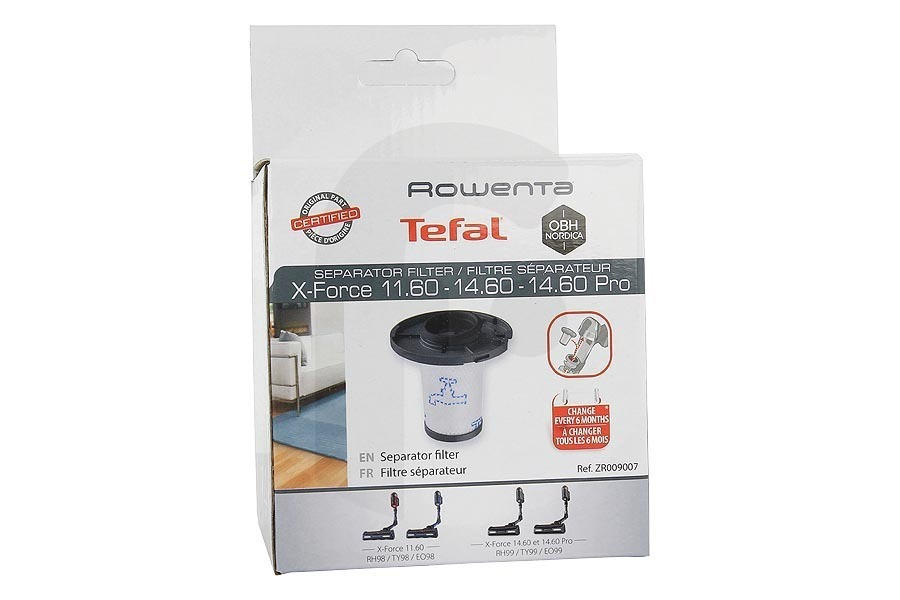 Rowenta Staubsauger Trennfilter (Filter) für u.a. Rowenta, Tefal Akku Staubsauger ZR009007