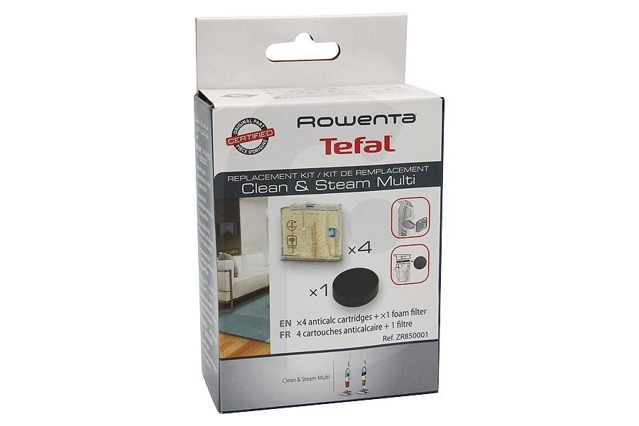 Rowenta Pulitore a vapore e Scopa a vapore Filtri anti-calcare e filtri in schiuma set da 5 pezzi per Rowenta, Tefal e altri pulitore a vapore ZR850001
