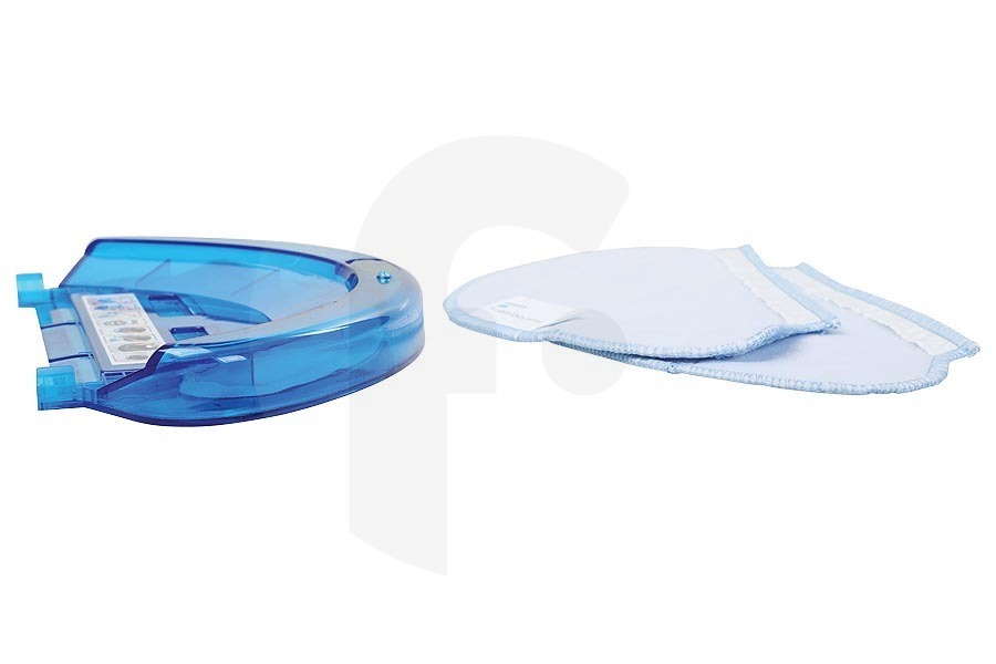 Rowenta Aspirapolvere Tergipavimenti (spazzola tergipavimenti) incl. 4 panni in microfibra blu per Rowenta e altri robot aspirapolvere ZR690002