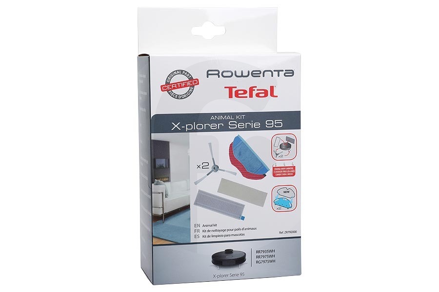 Rowenta Robot aspirapolvere Kit accessori (kit di ricambio) set da 5 per Rowenta, Tefal e altri robot aspirapolvere ZR792000