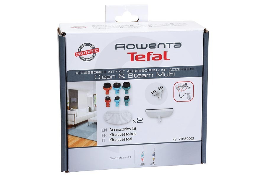 Rowenta Pulitore a vapore e Scopa a vapore Set di pulizia (set accessori) multifunzione per Rowenta, Tefal e altri pulitore a vapore ZR850003