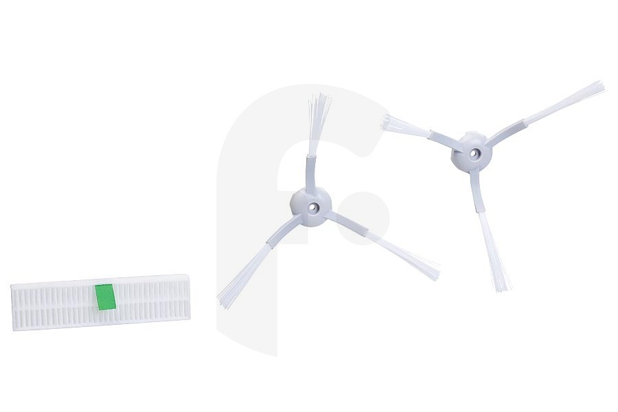Rowenta Aspiradora Kit accesorios (kit de recambio) juego de 3 para Rowenta, Tefal y otros robot aspirador ZR740003 apto para entre otros explorador serie 60