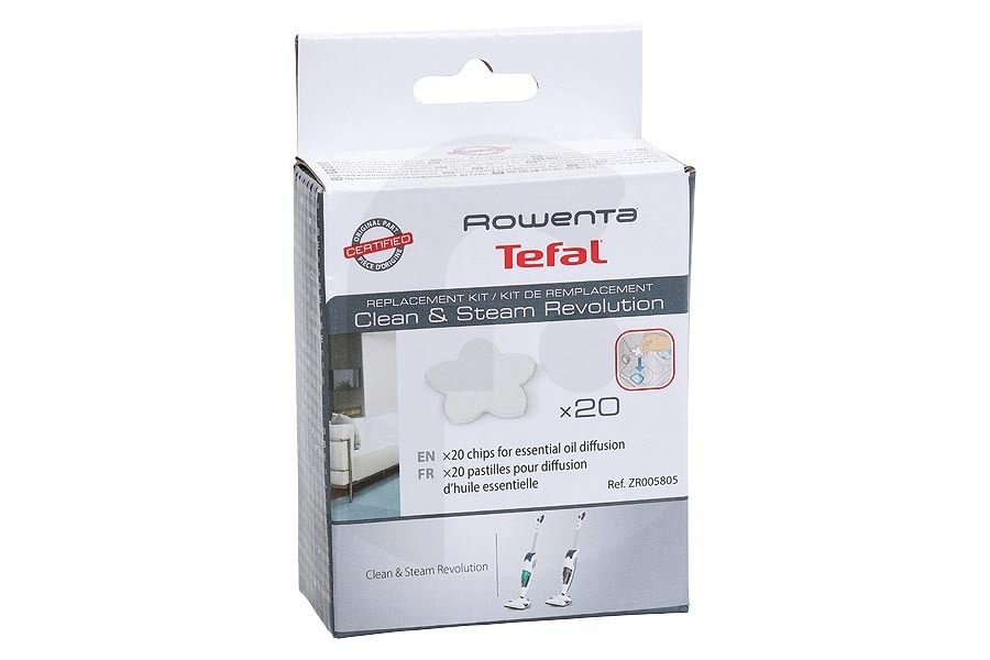 Rowenta Dampfreiniger Ersatzset mit Tabletten 20 Stück für u.a. Rowenta, Tefal Dampfreiniger ZR005805