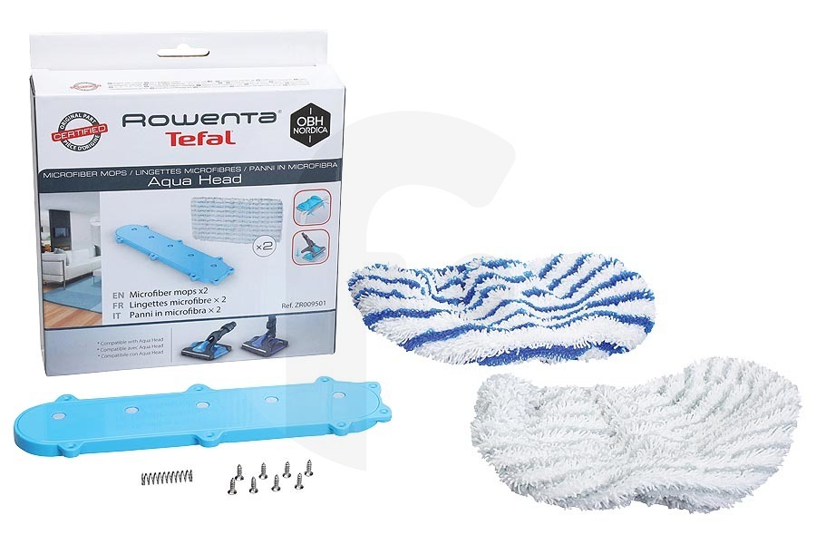 Rowenta Aspiradora Paños de microfibra (paños para limpiar los suelos) 2 piezas para Rowenta, Tefal y otros aspiradora inalámbrica ZR009501 apto para entre otros Air Flex 460, X-Force Flex 11.60