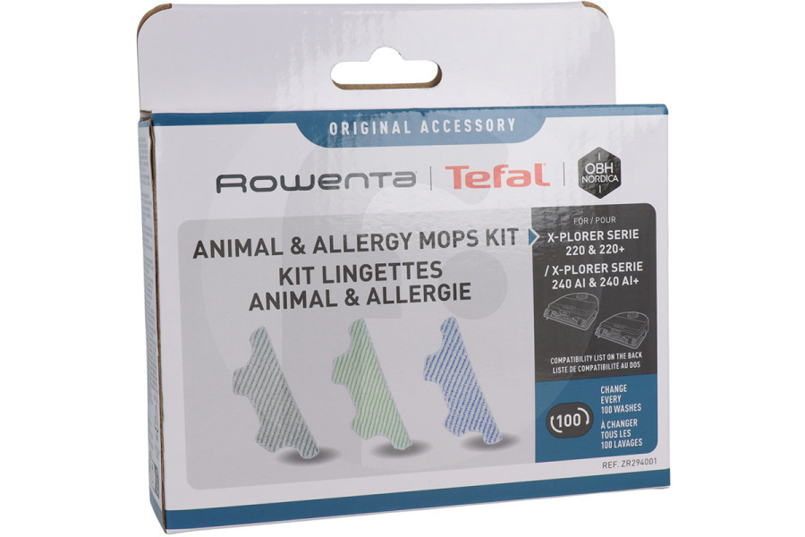 Rowenta  Rowenta Wischtuch-Set Animal & Allergy für Staubsauger ZR294001