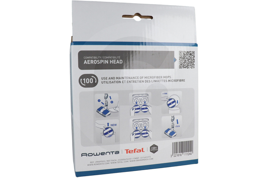 Rowenta  Rowenta mopas de microfibra para aspiradora ZR009503