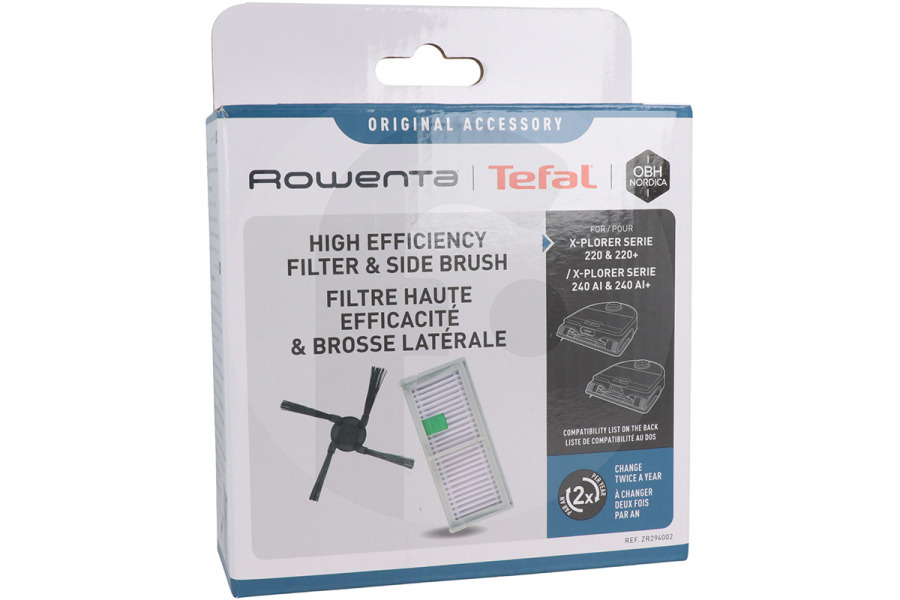 Rowenta  Rowenta filtro ad alta efficienza + spazzola laterale per aspirapolvere ZR294002