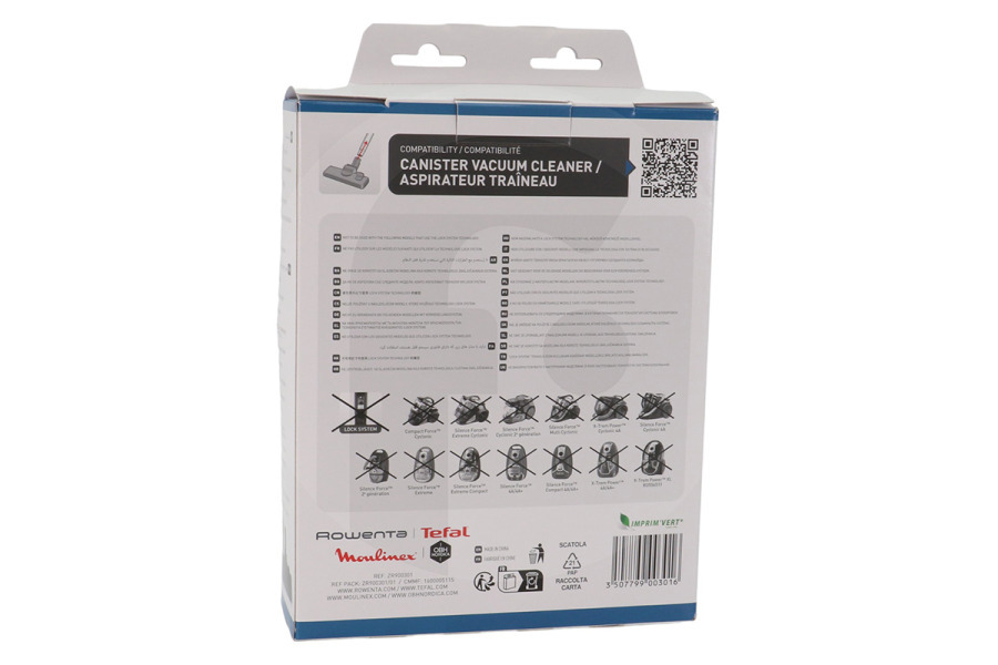 Rowenta Aspiradora Rowenta Cepillo combinado Aspiradora ø 32 mm, 35 mm Suelos duros y blandos ZR900301, ZR-900301