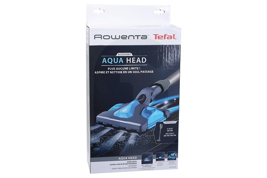 Rowenta Aspirapolvere Bocchetta per aspirazione acqua (bocchetta per pavimenti) per pavimenti bagnati Aqua Head per Rowenta, Tefal e altri aspirapolvere senza fili ZR009500
