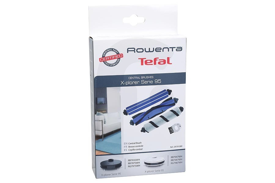Rowenta Aspirapolvere Kit accessori (kit di ricambio) set da 3 per Rowenta, Tefal e altri robot aspirapolvere ZR791000