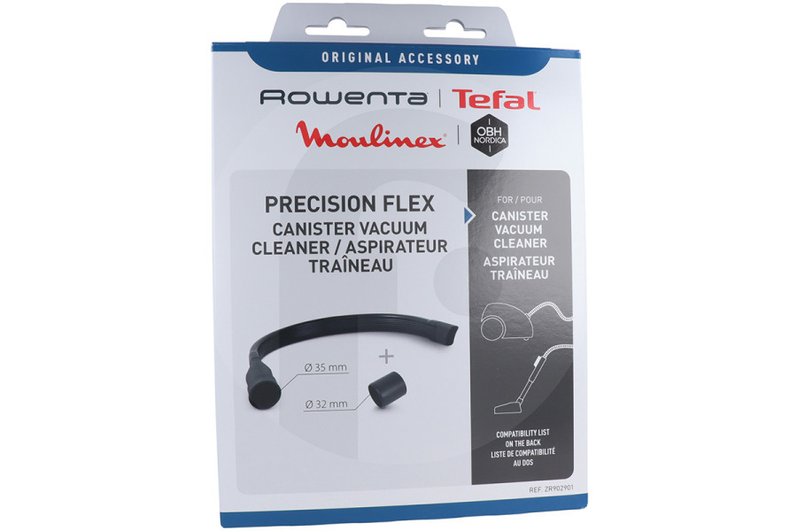 Rowenta Aspirapolvere Accessorio per fessure (bocchetta di aspirazione per fessure, bocchetta per radiatori) flessibile XXL per Rowenta, Tefal e altri aspirapolvere ZR902901