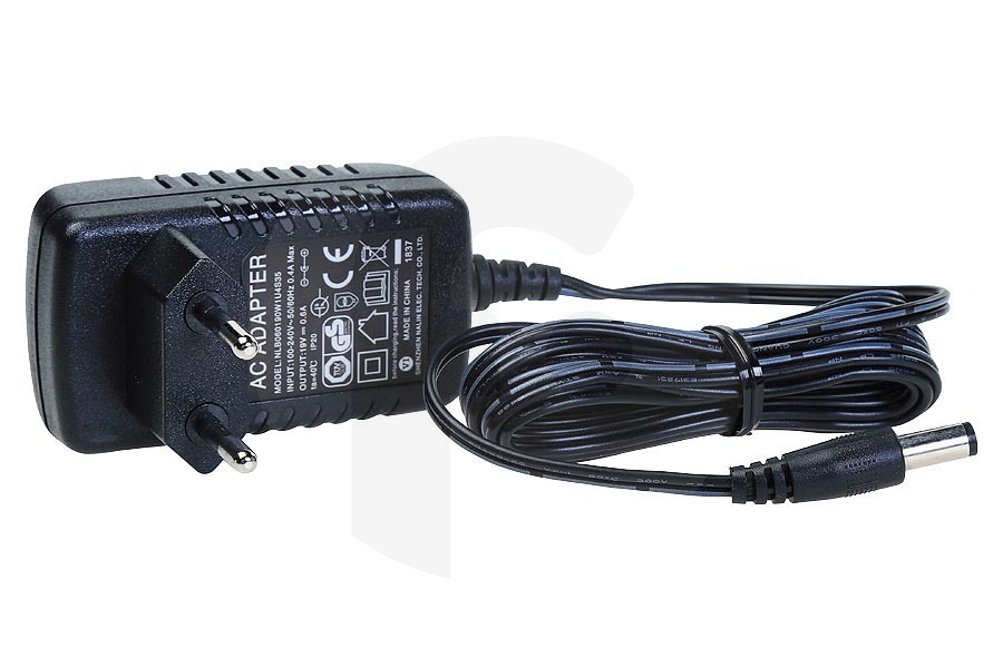 Rowenta Aspiradora Rowenta cargador (adaptador, enchufe, transformador, cable) de la estación de carga negro robot aspirador RSRT900867, RS-RT900867 apto para entre otros RR682, RR692, RR697