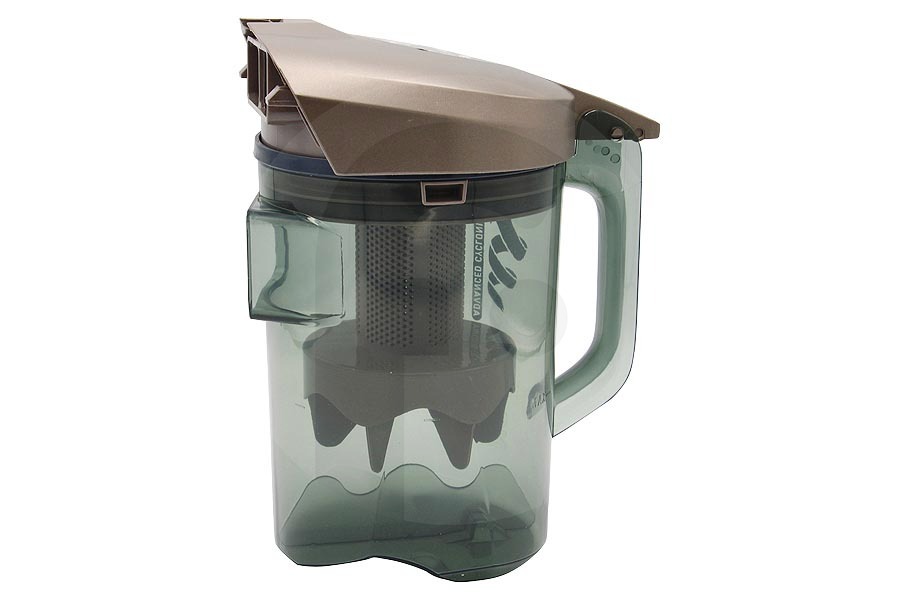 Tefal Aspiradora Contenedor de polvo (depósito) gris para Rowenta, Tefal y otros aspiradora RSRT900593, RS-RT900593 apto para entre otros RO3786EA, TW3786HA, MO3786PA