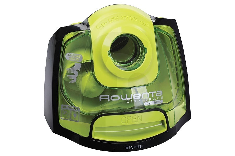 Rowenta Contenedor de polvo (depósito) completo incl. tapa para , Tefal y otros aspiradora RSRT900361, RS-RT900361 apto para entre otros RO2522WA, RO252201