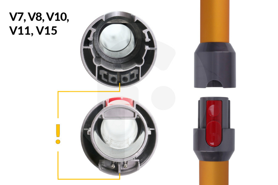 Dyson Aspirapolvere Dyson V10 / SV12 asta per aspirapolvere (asta, tubo per aspirapolvere, tubo) rosso ⌀ 52 x 740 mm aspirapolvere 96904303, 969043-03