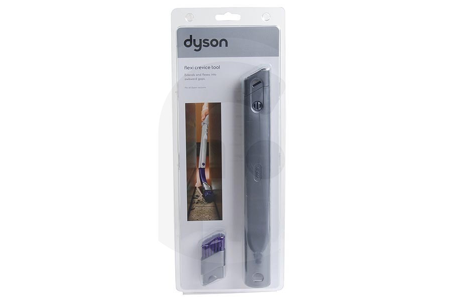 Dyson boquilla para ranuras (boquilla para grietas, herramienta para ranuras, boquilla para hendiduras) flexible extensible gris aspiradora 90803209, 908032-09 apto para entre otros Cy22, DC01, DC03, DC04, DC08, DC29, DC30