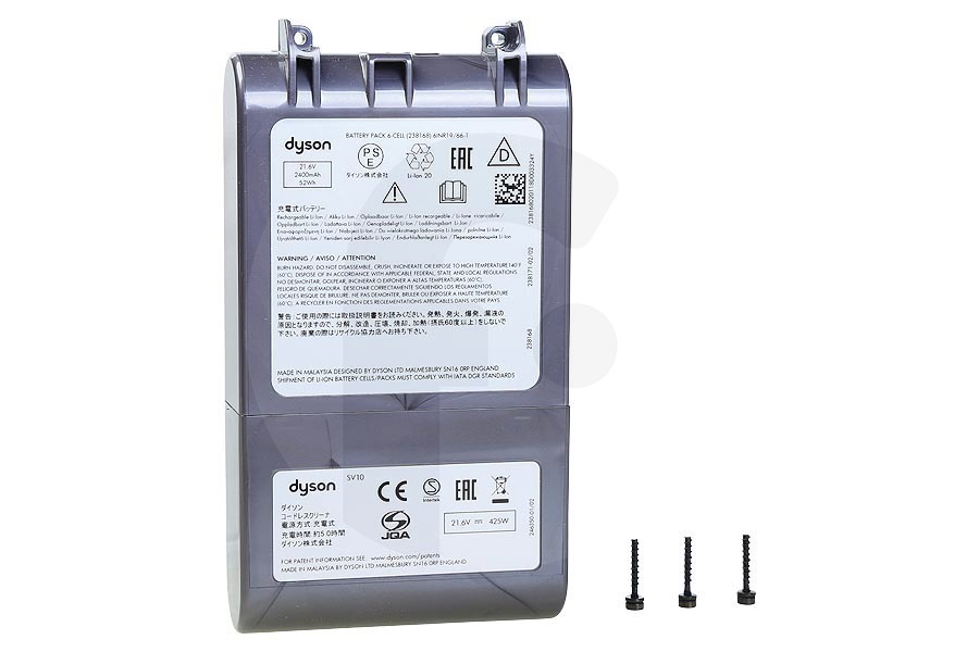 Dyson batería Power Pack Service Assy 80x122x146mm aspiradora 96910601, 969106-01 apto para entre otros SV10 Absoluto