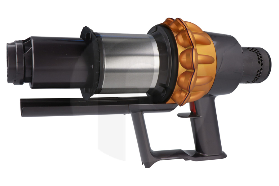 Dyson motor cuerpo principal & gran ciclón amarillo satinado/hierro níquel para aspirador 973550-04, 97355004 apto para entre otros SV47 V15 Detecta Absolute, V15S Detecta Submarino