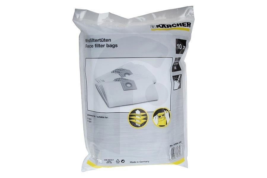 Karcher 69043150 Aspiradora Kärcher 6.904-315.0 Bolsas Aspiradora apto para entre otros T10 / 1, T12 / 1