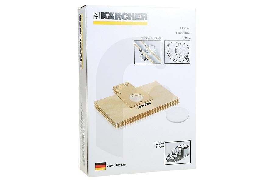 Karcher 69042570 Aspiradora Kärcher 6.904-257.0 Robocleaner Bolsas Aspiradora apto para entre otros RC3000, RC4000