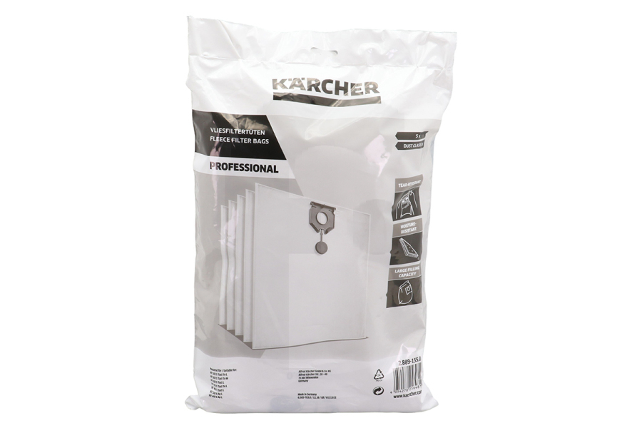 Karcher Aspiradora Karcher 2.889-155.0 Bolsa para aspiradora 28891550 Aspiradora apto para entre otros NT401Ap, NT401ApTeL