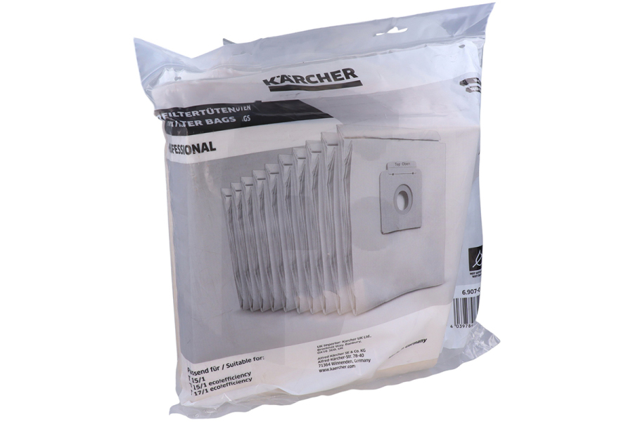 Karcher Aspiradora Karcher Bolsas para aspiradora 6.907-019.0, 69070190 apto para entre otros T15/1, T17/1